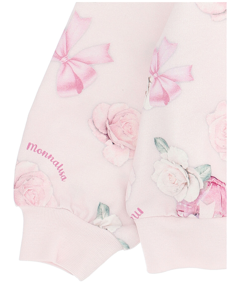 Monnalisa Floral Sweat Shirt _Pink 390800-0016-9194