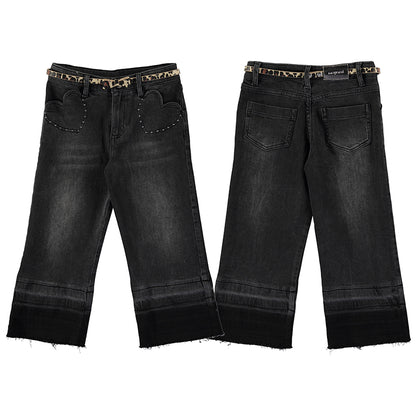 Mayoral Mini Girls Denim Jeans with Belt 4579-70