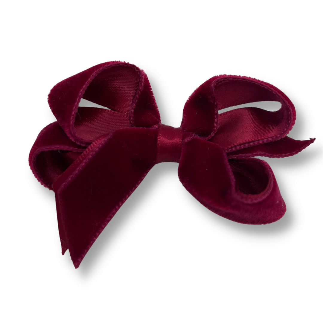 Velvet Bow 3" w/Clip _VTBB3