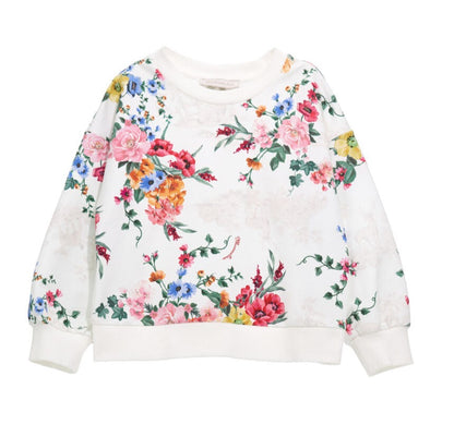 Monnalisa Floral Sweat Shirt _Cream 190603-0009-0002