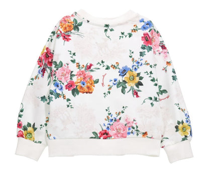 Monnalisa Floral Sweat Shirt _Cream 190603-0009-0002