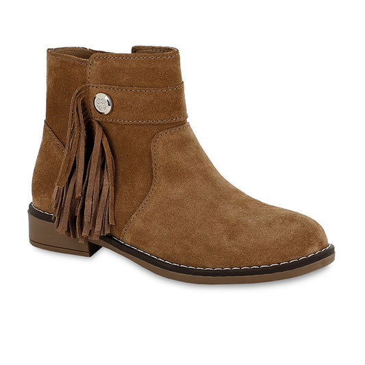 Mayoral Girls Leather Bootie Camel_46217-10