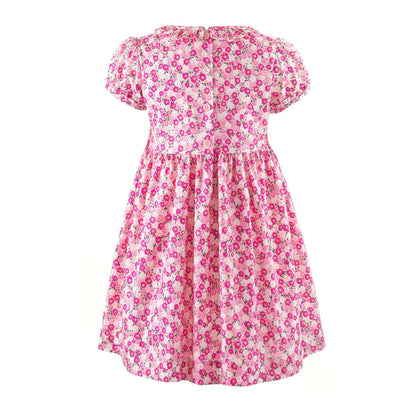 Rachel Riley Floral Smocked Dress _Pink 48GDR418PK01