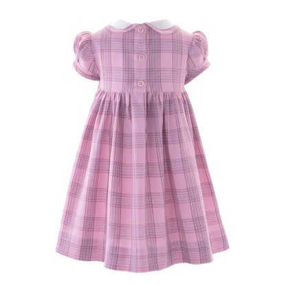Rachel Riley Baby Tartan Smocked Dress & Bloomer _Pink 48IDR126PK43