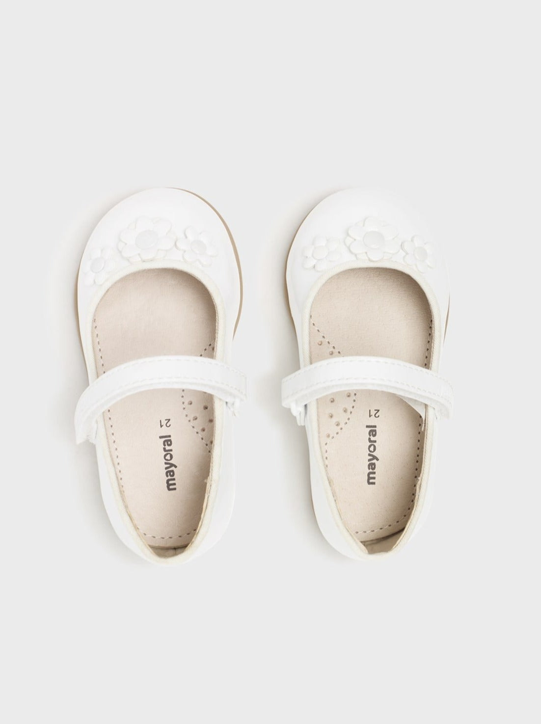 Mayoral Baby Leather Mary Janes White_41442-080