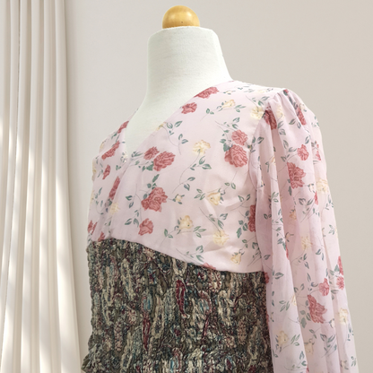 Flowers By Zoe Smocked Ruffle Top _Pink UCS77-C-T26R22