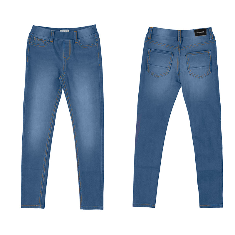 Mayoral Junior Girls Denim medium blue Jeans 578-91