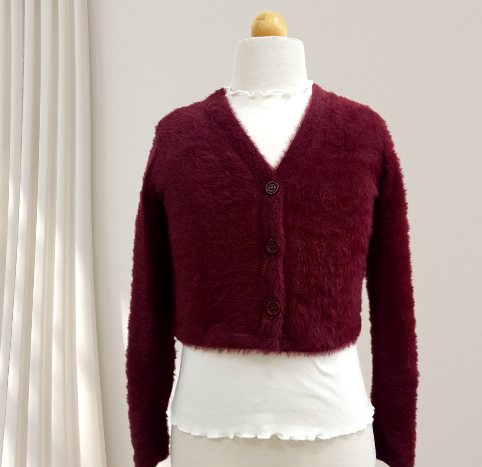 Flowers By Zoe Cardigan _Burgundy UFUR1-FF-BURFF