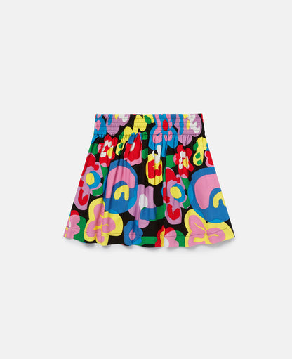 Stella McCartney Skirt w/Flowers&Shapes _Black 8R7A11-Z0476-930MC