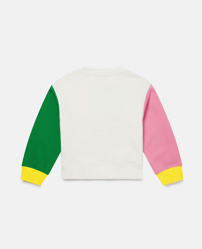 Stella McCartney Sweatshirt w/Color Blocking _White 8R4A80-Z0453-101