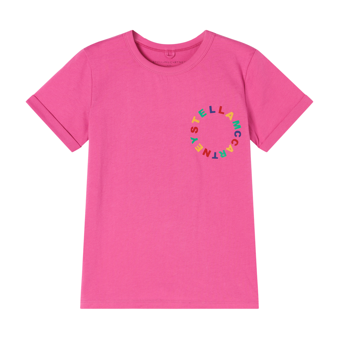Stella McCartney Tee w/ Logo Print_ Bright Pink 8Q8AX1