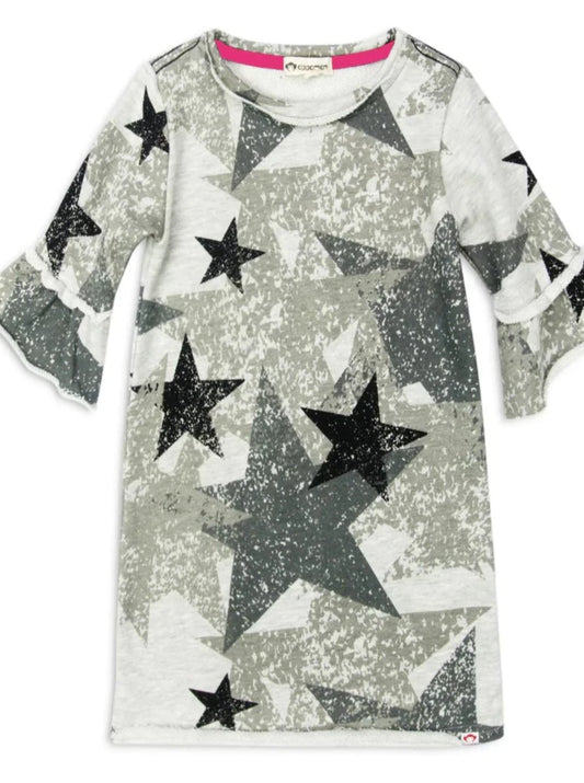 Appaman Half Sleeve Dress w/Star Print _Grey A4KTD-199