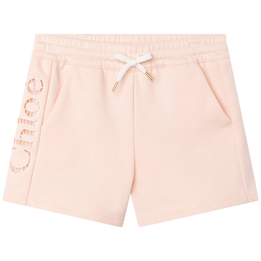 Chloe Shorts With Logo - Pale Pink C14700-45F