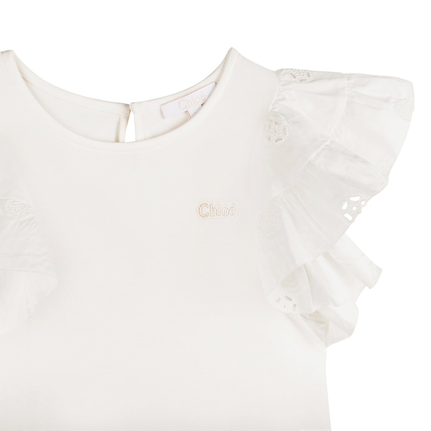 Chloe Fancy Short Sleeve Blouse - Off White C15D35-117