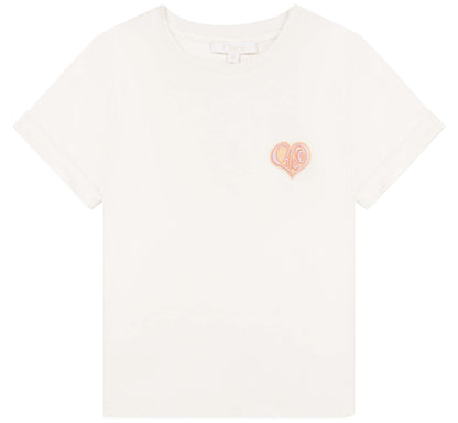 Chloe Small Logo T-Shirt - Off White C15D47-117
