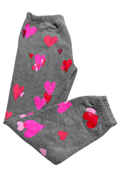 Chaser Sweatpants Love Hearts _Grey CHTW222-CHK2097-HGRY