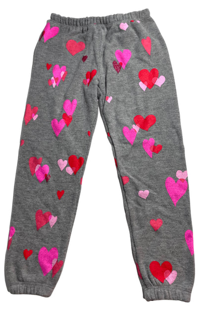 Chaser Sweatpants Love Hearts _Grey CHTW222-CHK2097-HGRY