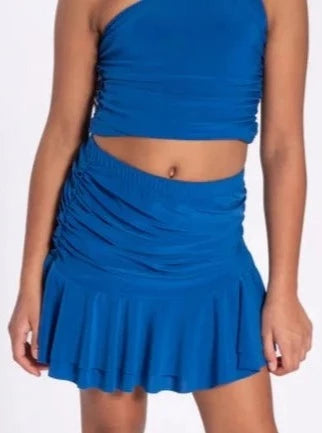 Cheryl Kids Ruffle Rouched Skirt _Blue 3735-001