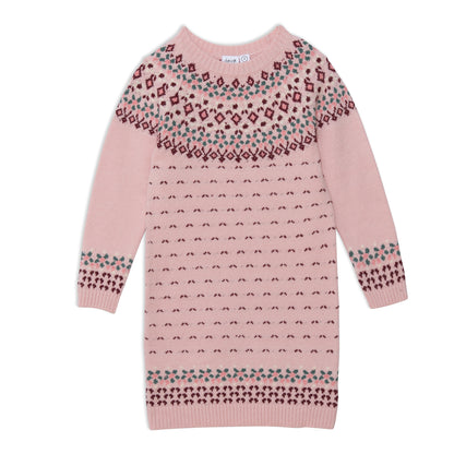 Deux Par Deux L/S Sweater Dress _Pink E20IT90-622