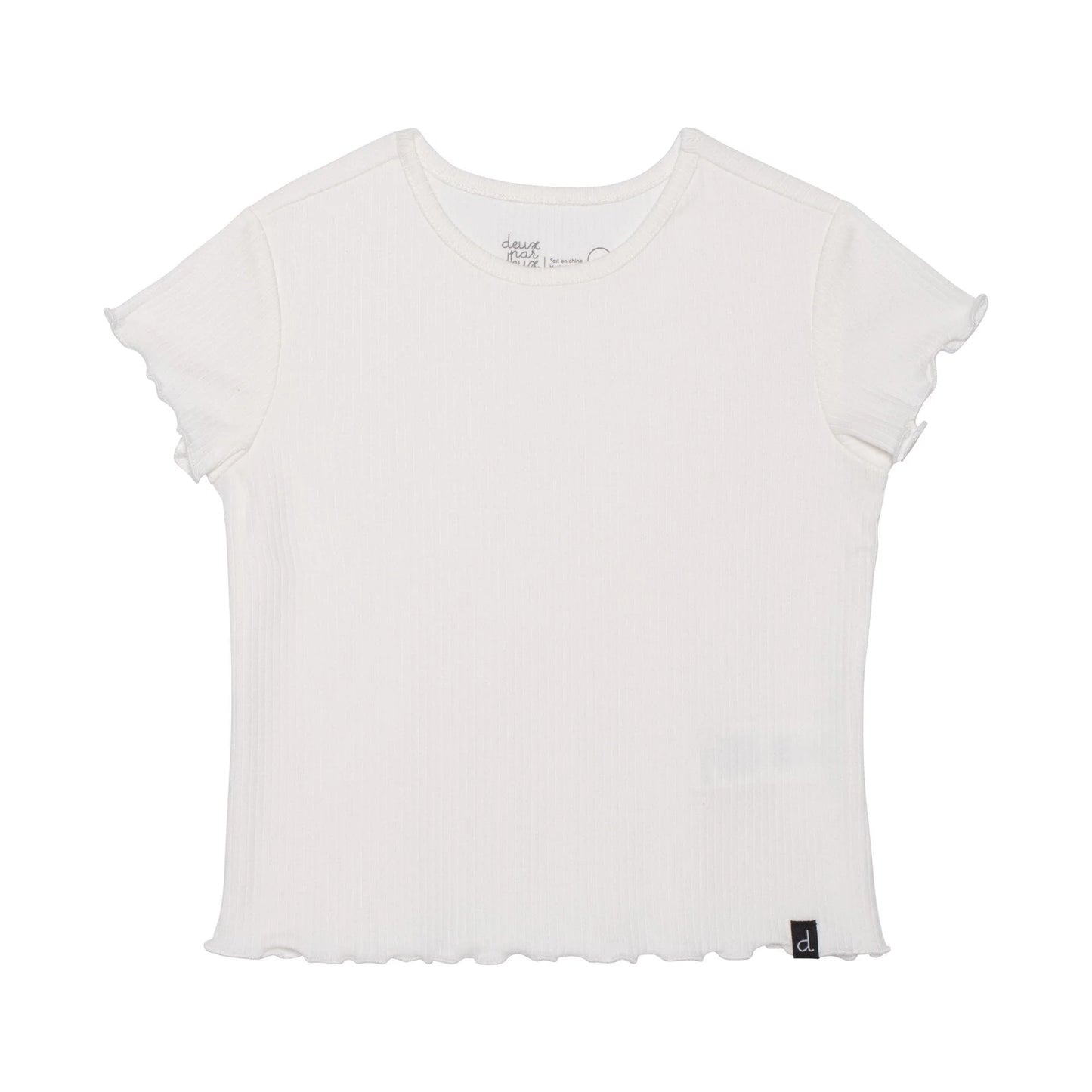 Deux Par Deux Ribbed T-Shirt _Off White E30YM71-101