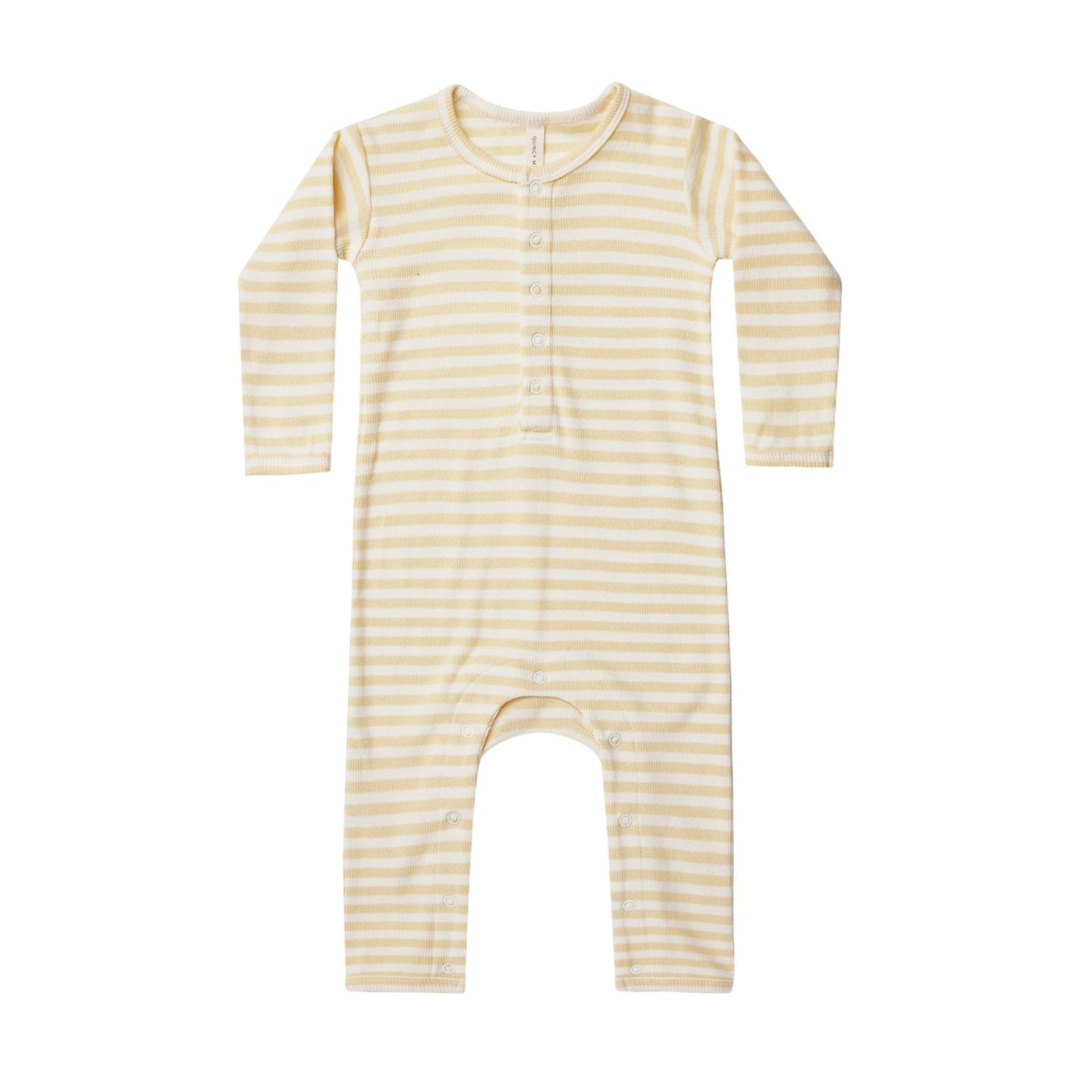 Quincy Mae Baby Ribbed Romper _Yellow QM014-P818