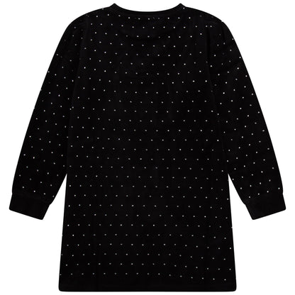 Michael Kors L/S Studded Velvet Sweater Dress _Black R12126-09B