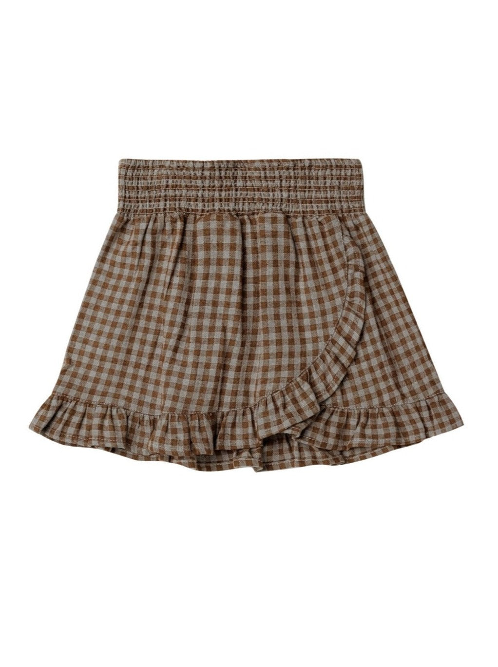 Rylee + Cru Wrap Skirt w/Ruffle Hem _Mocha RC245-P105