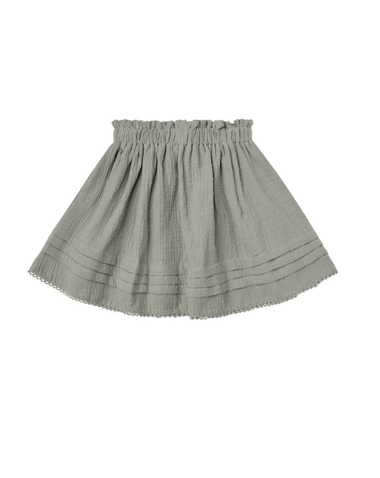 Rylee + Cru Skirt w/Gathered Elasticated Waist _Grey RC357-P861
