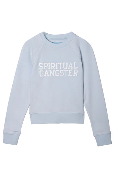 Spiritual Gangster Bridget Raglan Sweatshirt _Light Blue SU20B17001-AQA