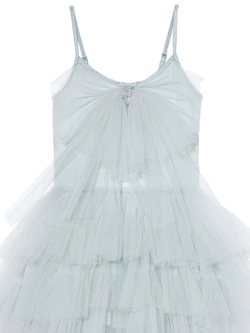 Tutu Du Monde Sleeveless Dress w/Tulle Bow _Blue TDM7861-BL