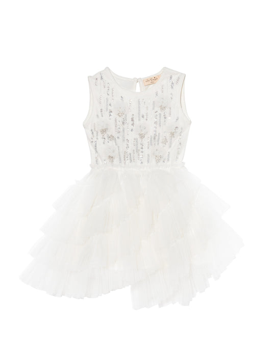 Tutu Du Monde Baby Sleeveless Tulle Dress w/Jeweled Applique _Off White TDM7883-OFWHT