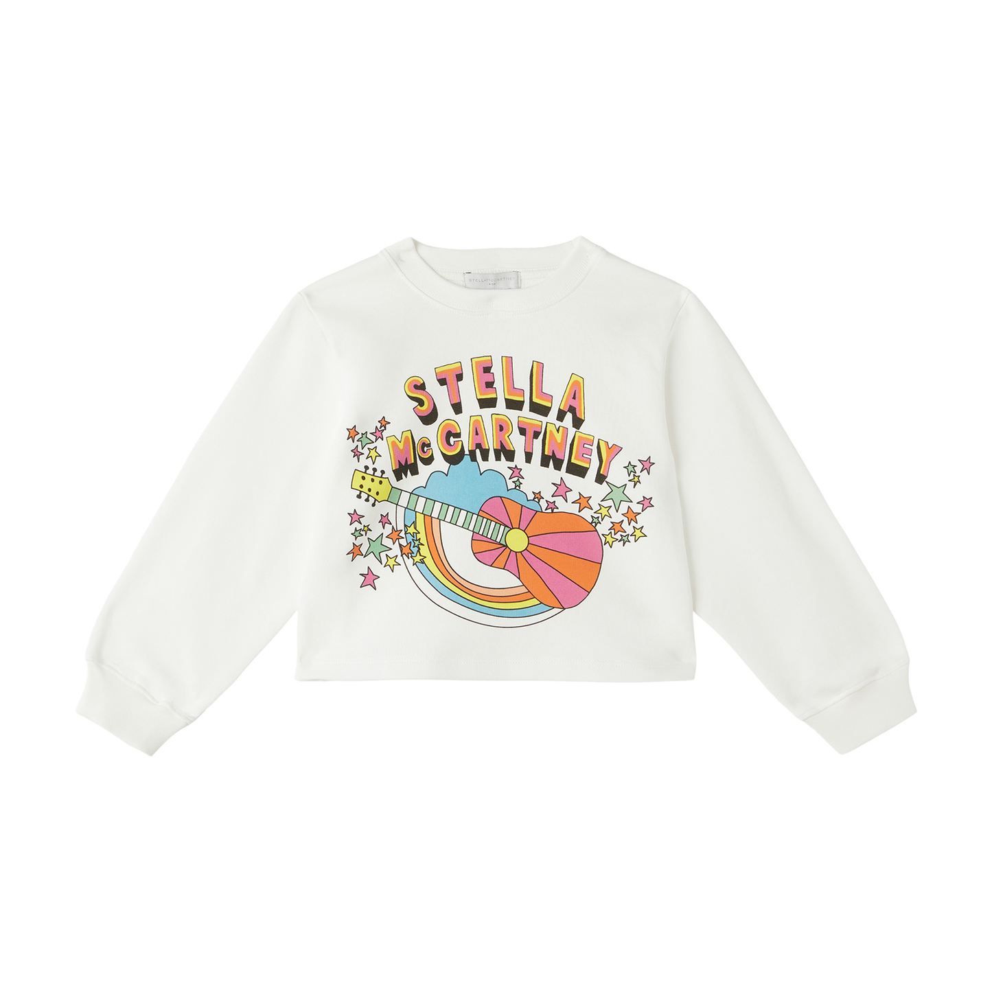 Stella McCartney Crop Sweatshirt w/Logo _White TS4C80-Z0499-101
