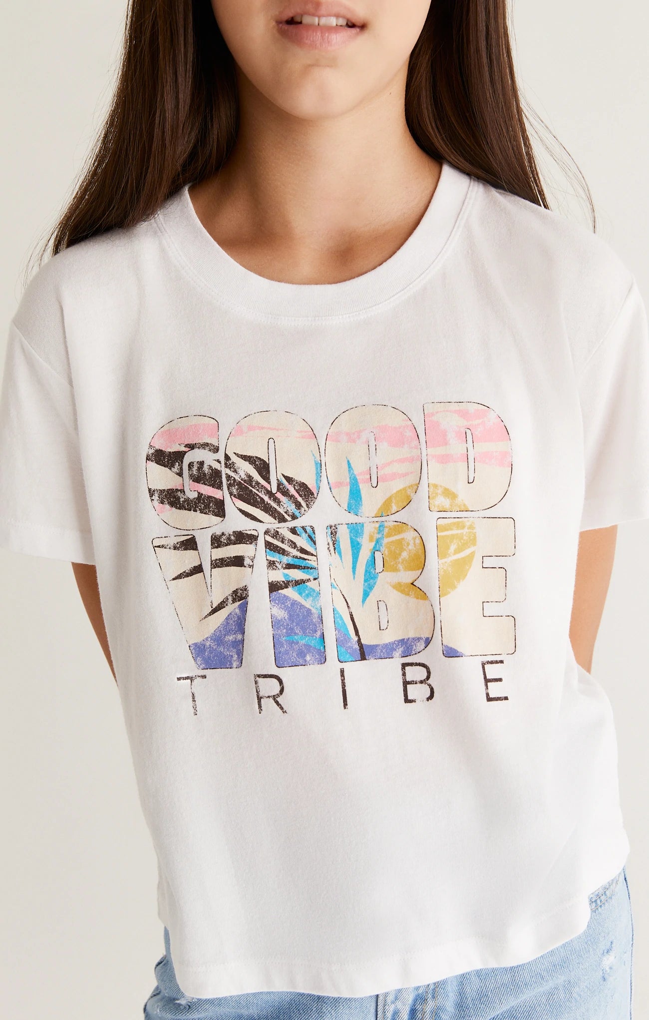 Z Supply Good Vibes Tee _White ZGT221923