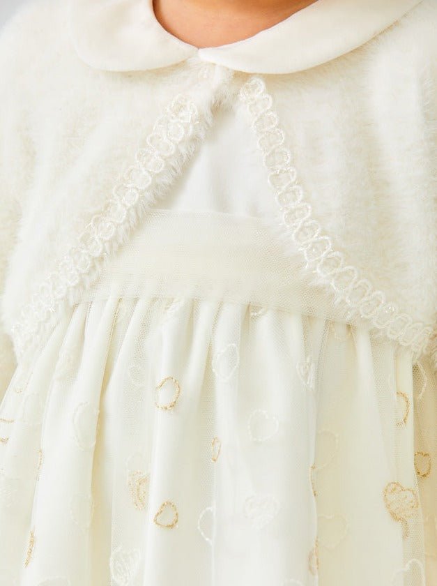 Abel & Lula Baby Knit Bolero Cardigan _Cream 5801 - 02 - NorthGirls