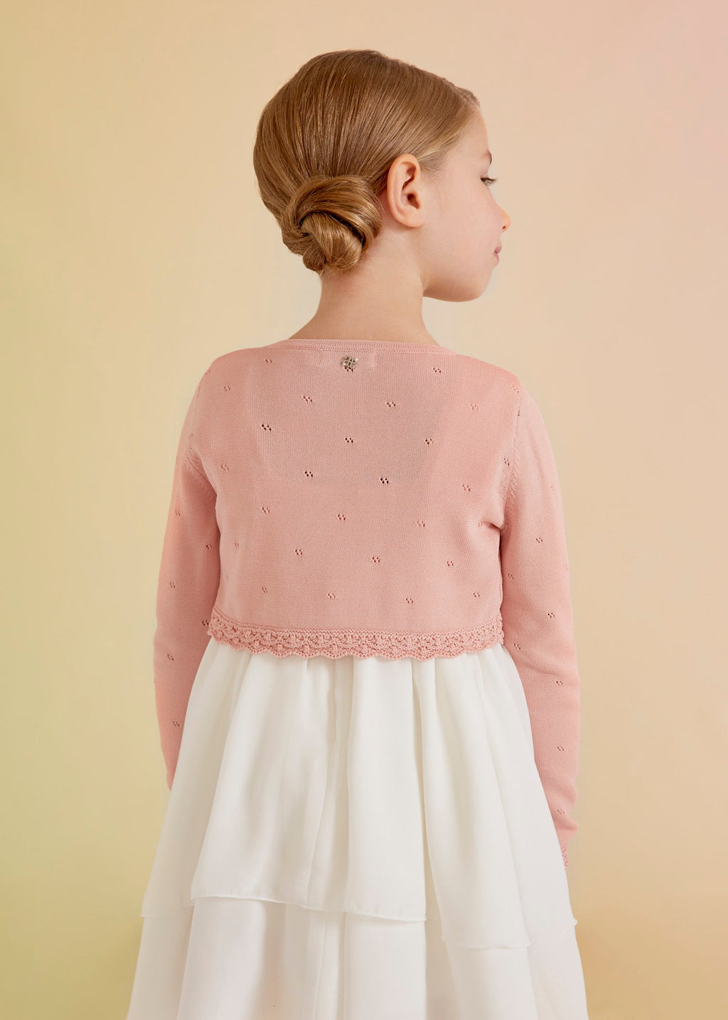 Abel & Lula Fancy Knit Bolero Cardigan _Pink 5351 - 032 - NorthGirls