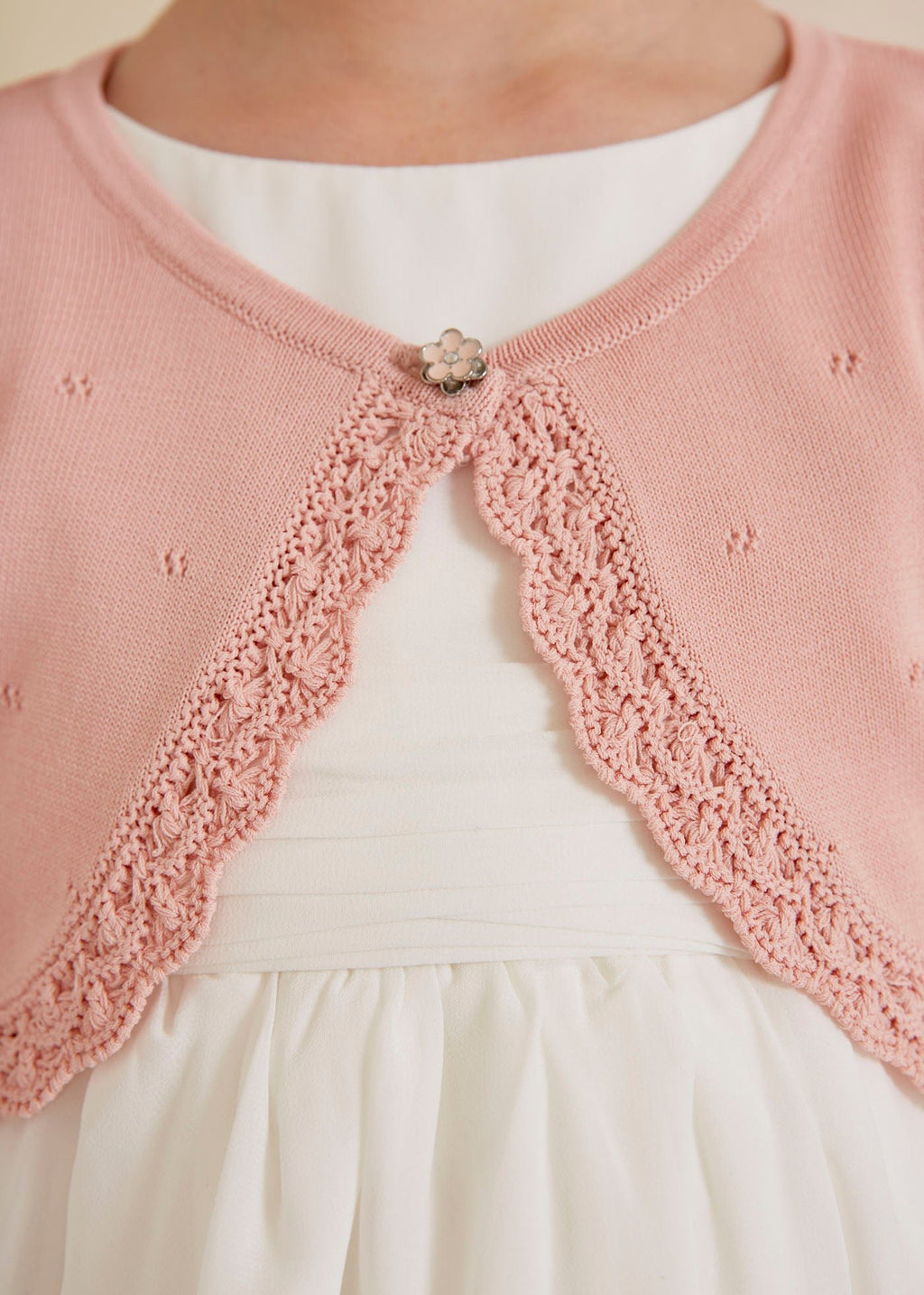 Abel & Lula Fancy Knit Bolero Cardigan _Pink 5351 - 032 - NorthGirls