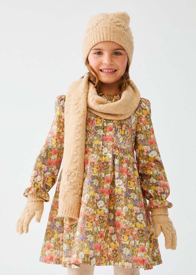 Abel & Lula Hat, Mittens & Scarf _Beige 5944 - 51 - NorthGirls
