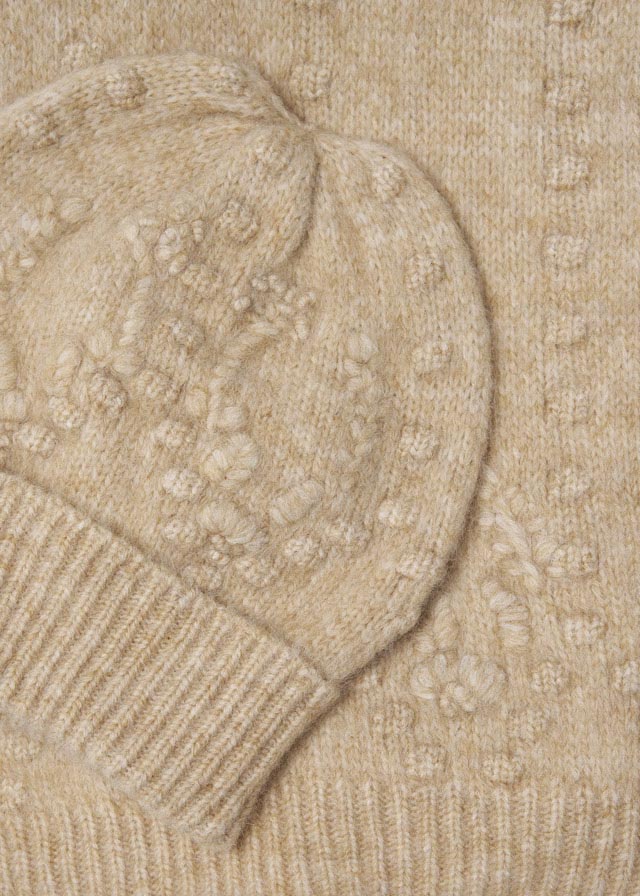 Abel & Lula Hat, Mittens & Scarf _Beige 5944 - 51 - NorthGirls