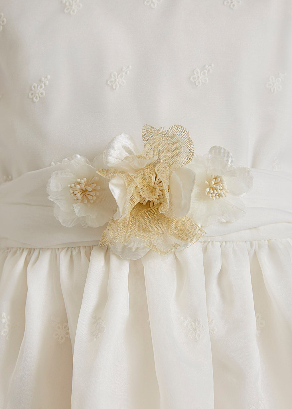 Abel & Lula Sleeveless Lace Dress w/Contrast Flower - NorthGirls