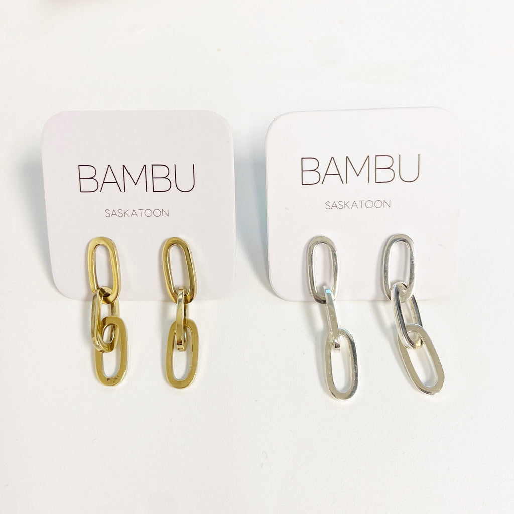 Bambu Earrings paper clip - E408 - NorthGirls