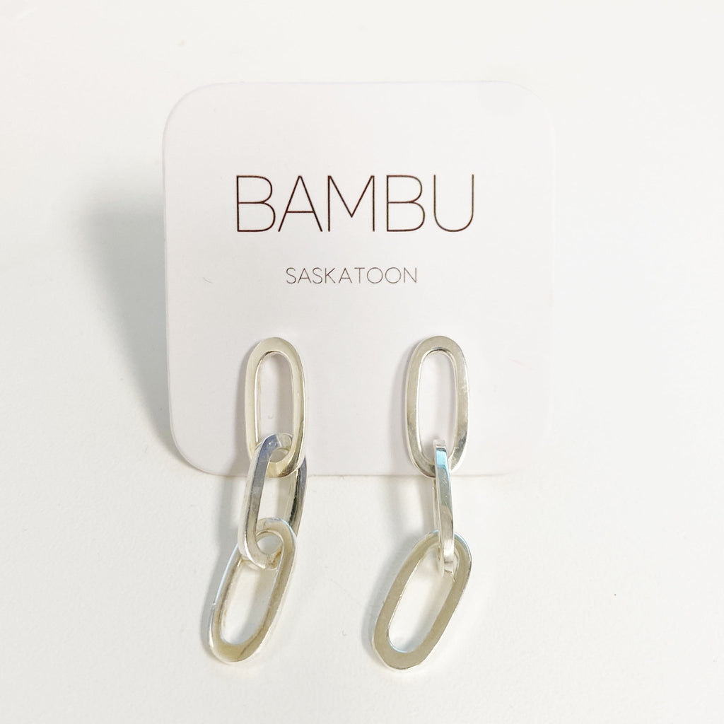 Bambu Earrings paper clip - E408 - NorthGirls
