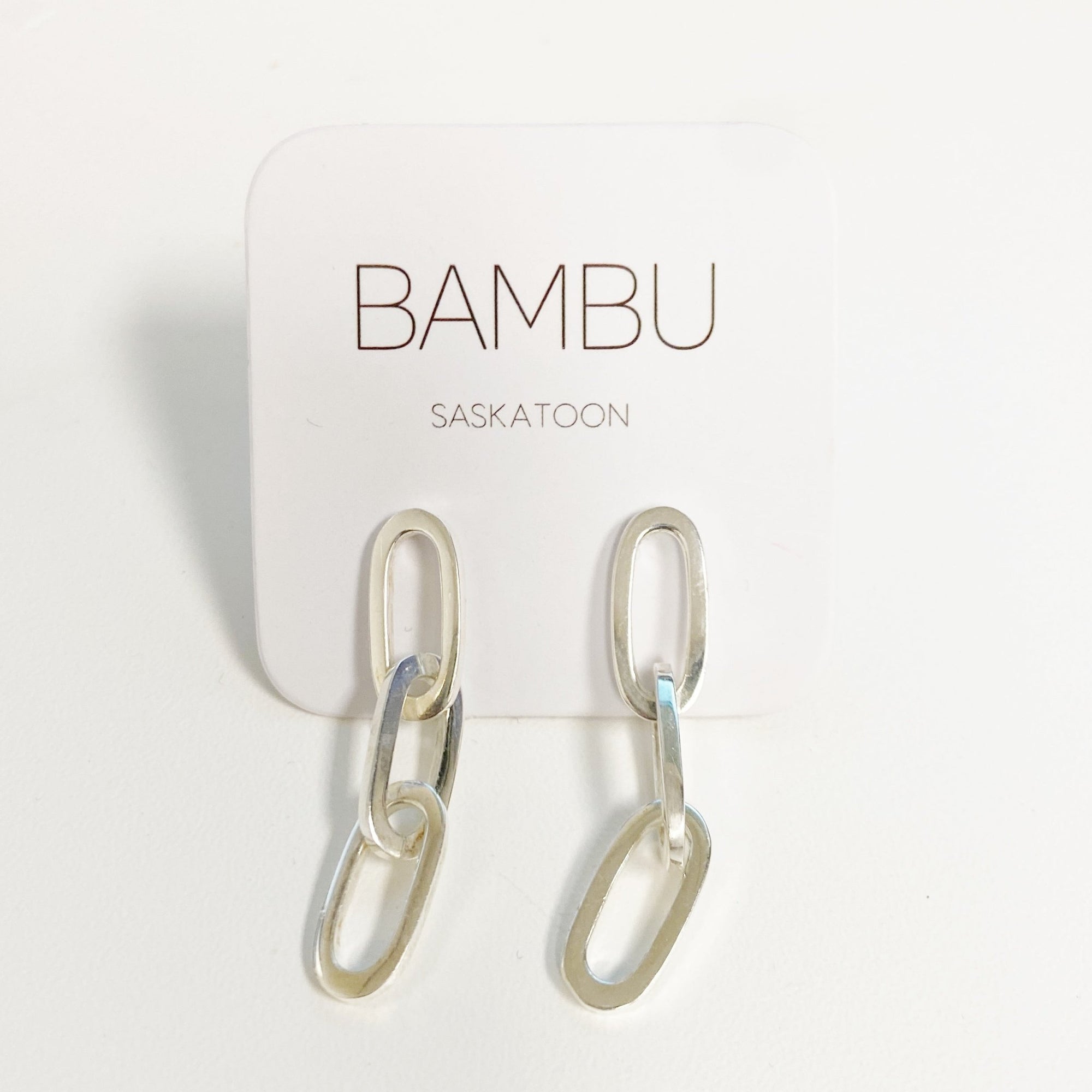 Bambu Earrings paper clip - E408 - NorthGirls