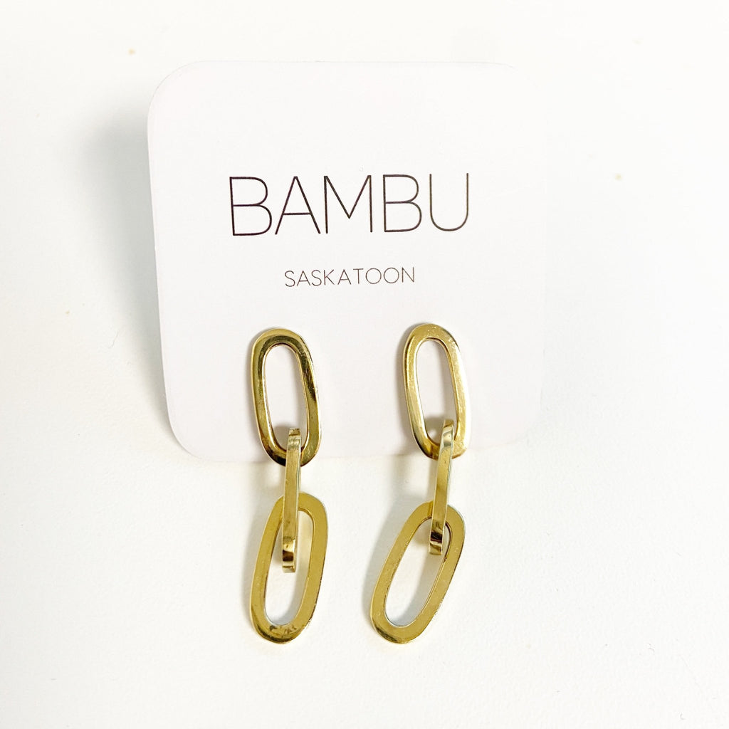 Bambu Earrings paper clip - E408 - NorthGirls