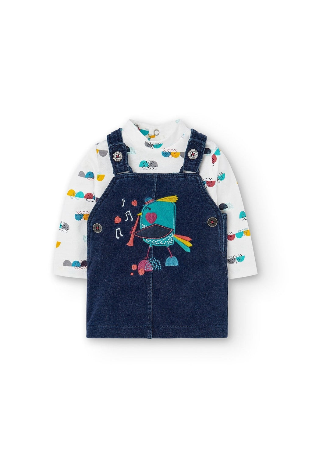 Boboli Baby Knit Shirt&Overalls Set _Navy 135032 - 9889 - NorthGirls