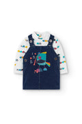 Boboli Baby Knit Shirt&Overalls Set _Navy 135032 - 9889 - NorthGirls