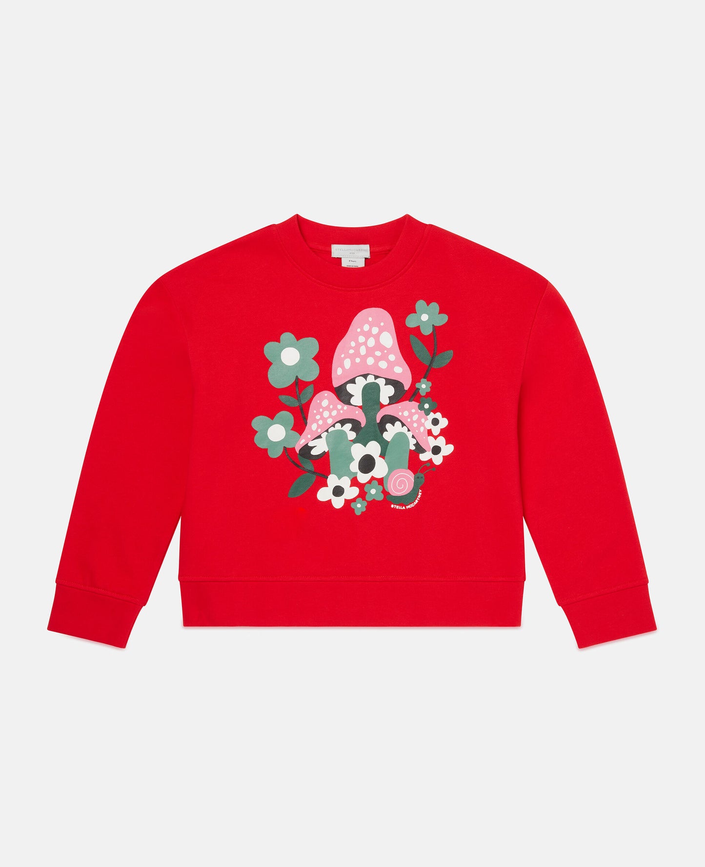 Stella McCartney Sweatshirt w/Mushrooms & Daisies _Red 8R4C10-Z0447-409