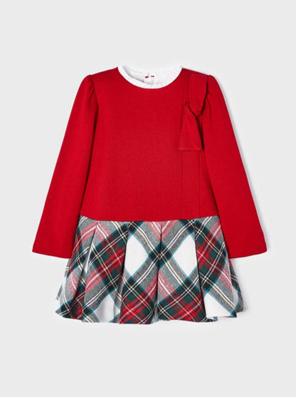 Mayoral Baby Plaid Dress _Red 2945-050
