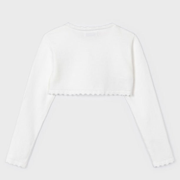 Mayoral Mini Basic Knit Bolero Cardigan _Off White 320-73