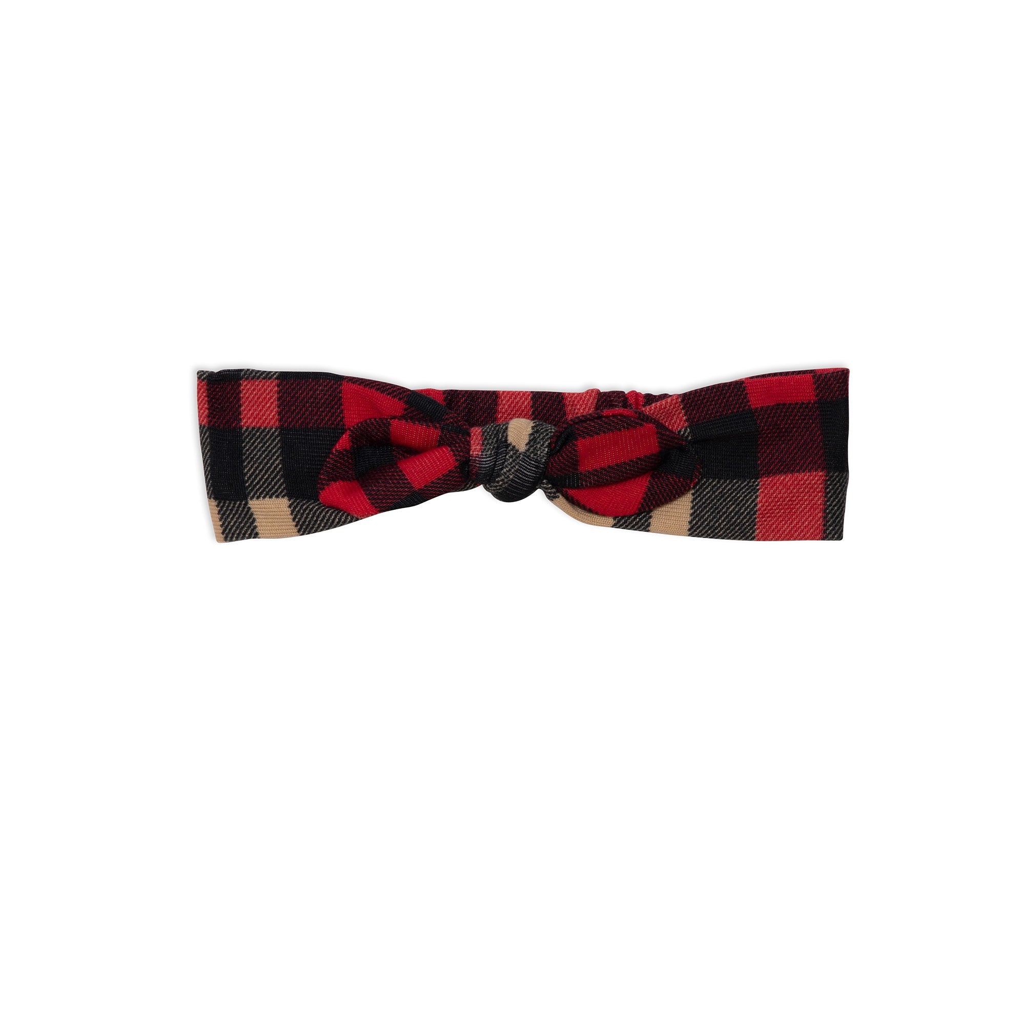 Deux Par Deux Plaid Knotted Headband _Red E20NGHB2 - 085 - NorthGirls