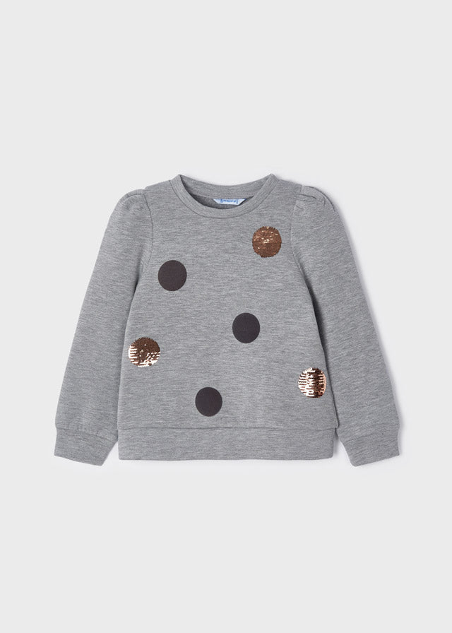 Mayoral Mini Pullover w/Dots _Grey 4475-72
